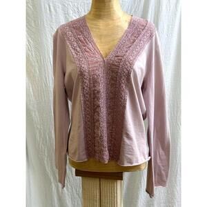 🆕LISTING🆕 Johnny Was lavender cotton top